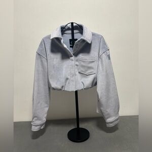 ALO Yoga Cropped Corduroy/velour Button-Up Jacket Shacket NWT Size Small